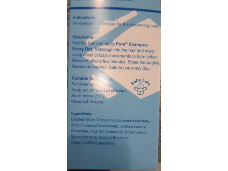 Pure Shampoo Every Day, Sulphate Free, 250 mL