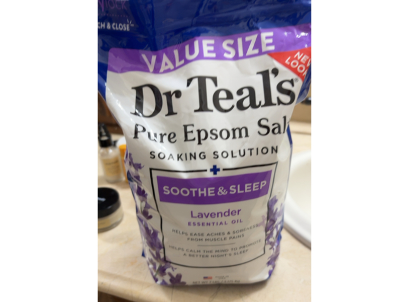Dr Teal's Pure Epsom Salt, Lavender, 3.175 kg