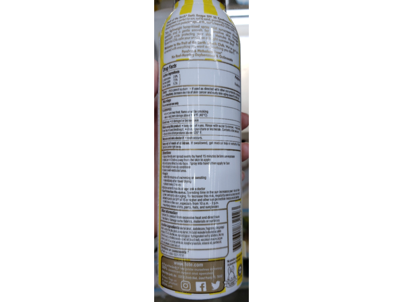 Fruit Of The Earth Exotic Escape Sunscreen, Manuka Honey & Essential Oil, SPF 30, 5.5 oz / 156 g