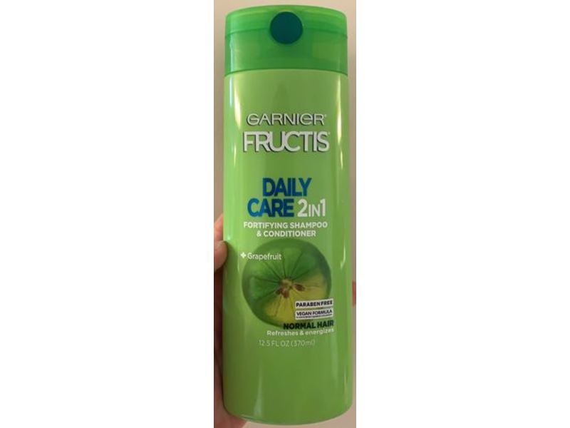 Garnier Fructis Daily Care 2 In 1 Shampoo & Conditioner, Vitamins B3 & B6 + Grapefruit, 12.5 fl oz/370 mL
