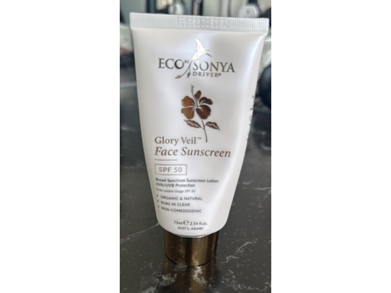 Eco By Sonya Driver Face Sunscreen, Glory Veil SPF 50, 2.54 fl oz/75 mL