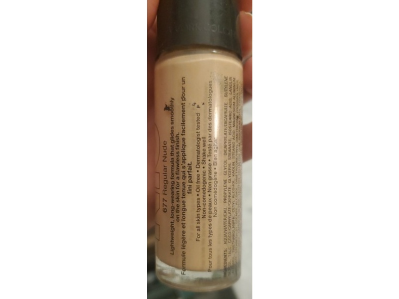 NYC New York Color Smooth Skin Liquid Foundation, 677 Regular Nude, 0.99 fl oz/29.5 mL