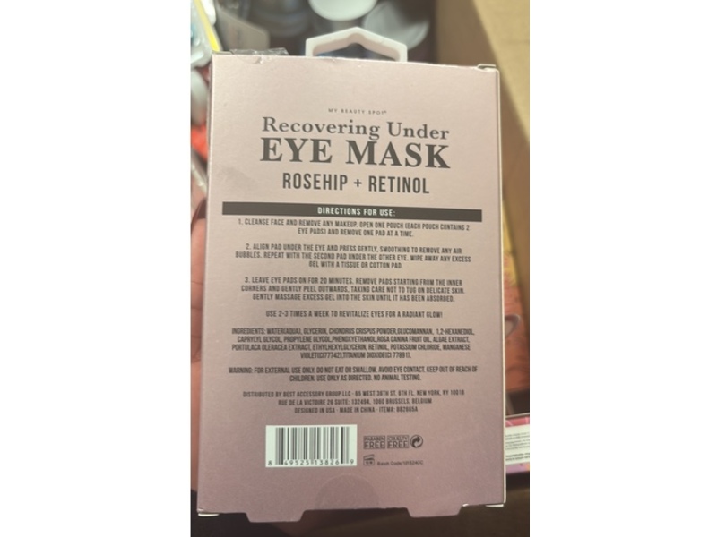 My Beauty Spot Recovering Under Eye Mask, Rosehip + Retinol, 6 Pairs