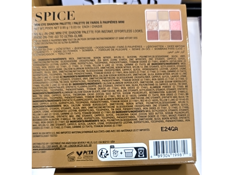 Anastasia Beverly Hills Eyeshadow Palette, Spice, 0.03 oz/0.95 g