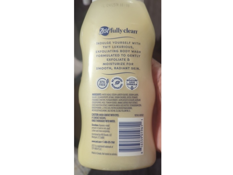 Zest Exfoliate & Smooth Body Wash, Coconut Milk + Mango Butter, 20 fl oz/591 mL