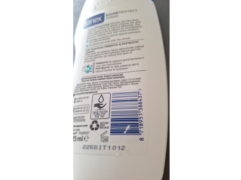 Sanex Dermo Moisturising Shower Gel, 225 mL