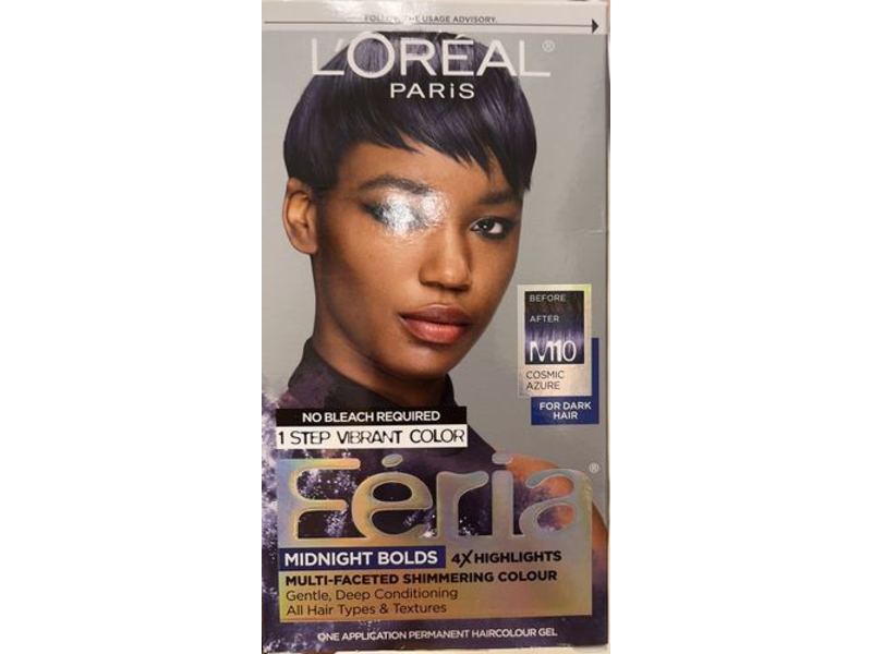 L'Oreal Paris Permanent Haircolour Gel, M10 Cosmic Azure, 1 Application