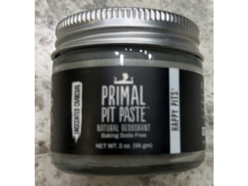 Primal Pit Paste Natural Deodorant, Charcoal, 2 oz/56 g