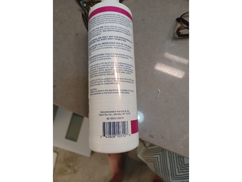 Sodium Sulfacetamide Wash 10%, 354.8 mL, Exact-Rx (RX)