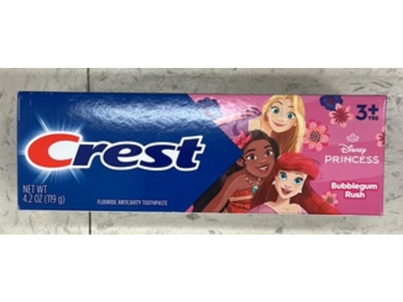 Crest Disney Princess Toothpaste, Bubblegum Rush, 4.2 oz/119 g