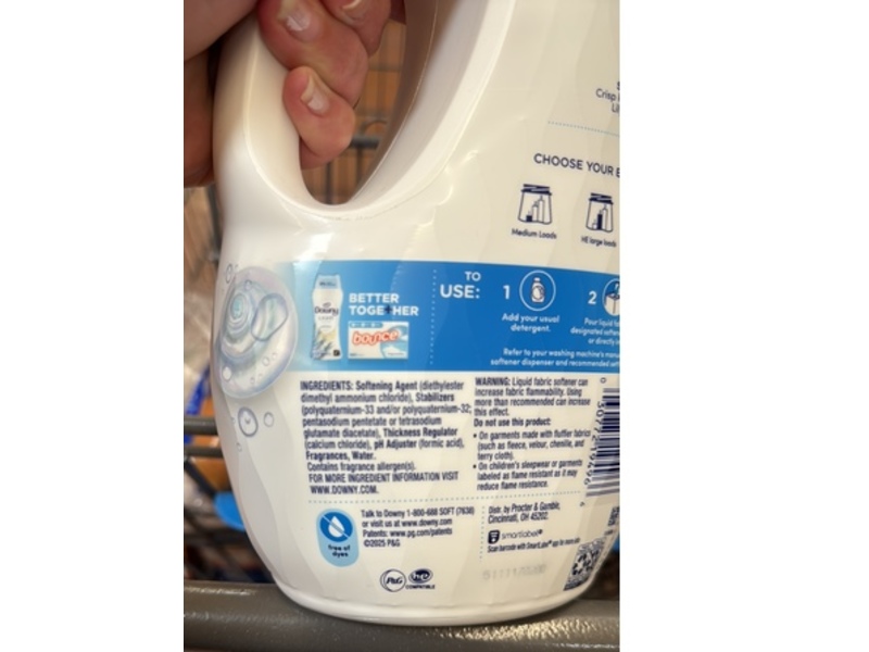 Downy Gentle Soft + Fresh Liquid Fabric Softener, Ocean Mist, 66 Loads, 44 fl oz