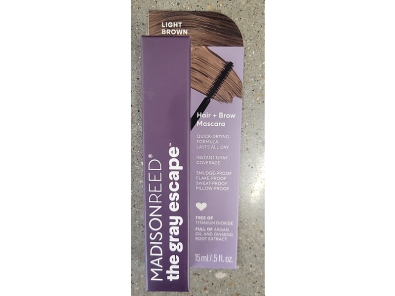 Madison Reed The Gray Escape Hair & Brow Mascara, Light Brown, 0.5 fl oz/15 mL
