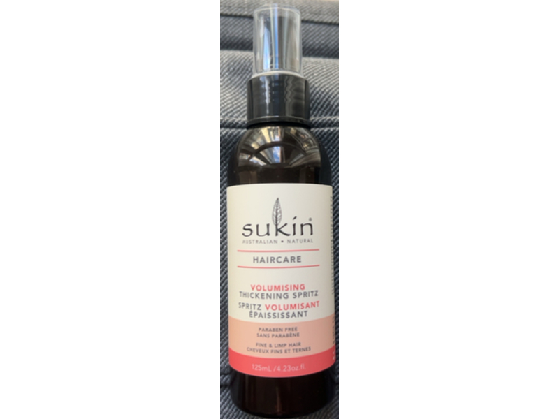 Sukin Volumising Thickening Spritz Haircare, 4.23 fl oz/125 mL