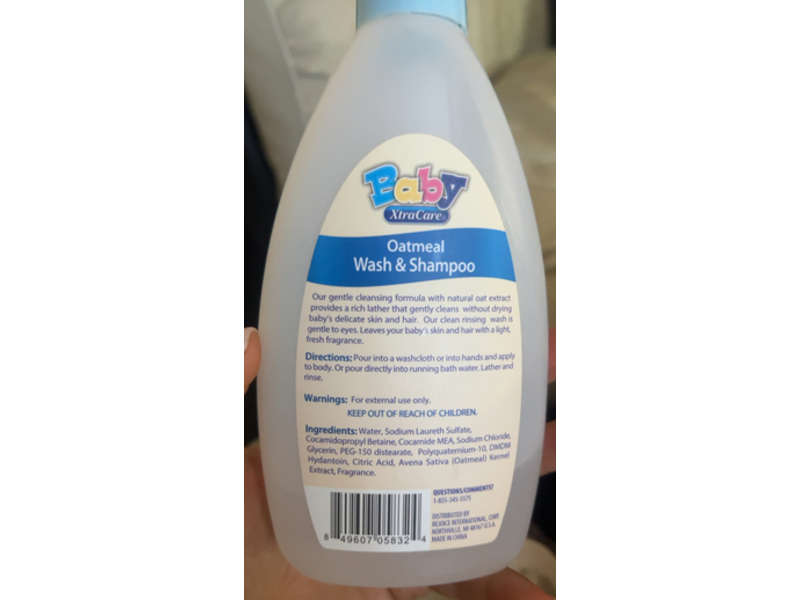 Xtracare Baby Wash & Shampoo, Oatmeal, 12 fl oz/354 mL