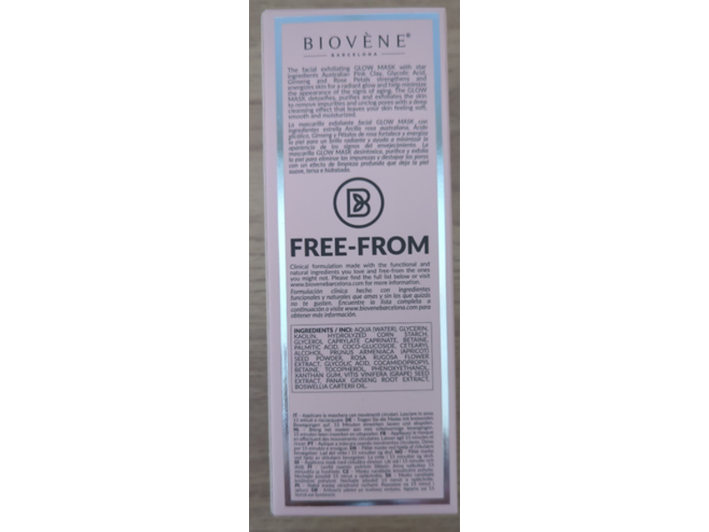Biovene Glow Mask Pore Cleansing Facial Treatment, 2.5 fl oz/75 mL