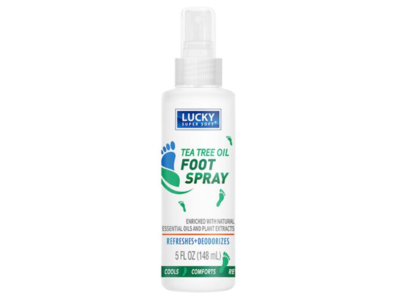 Lucky Super Soft Foot Spray, Tea Tree OIl, 5 fl oz/148 mL, Pack Of 2