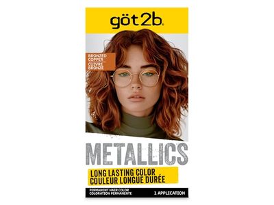 Got2b Metallics Permanent Hair Color, Bronzed Copper, 1 Pack