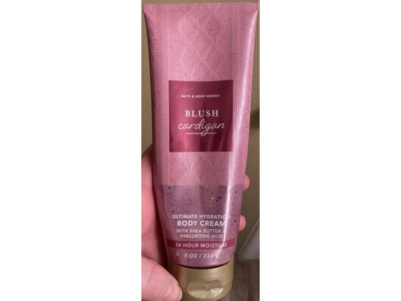 Bath & Body Works Blush Cardigan Body Cream, Shea Butter, Hyaluronic Acid, 8 oz/226 mL