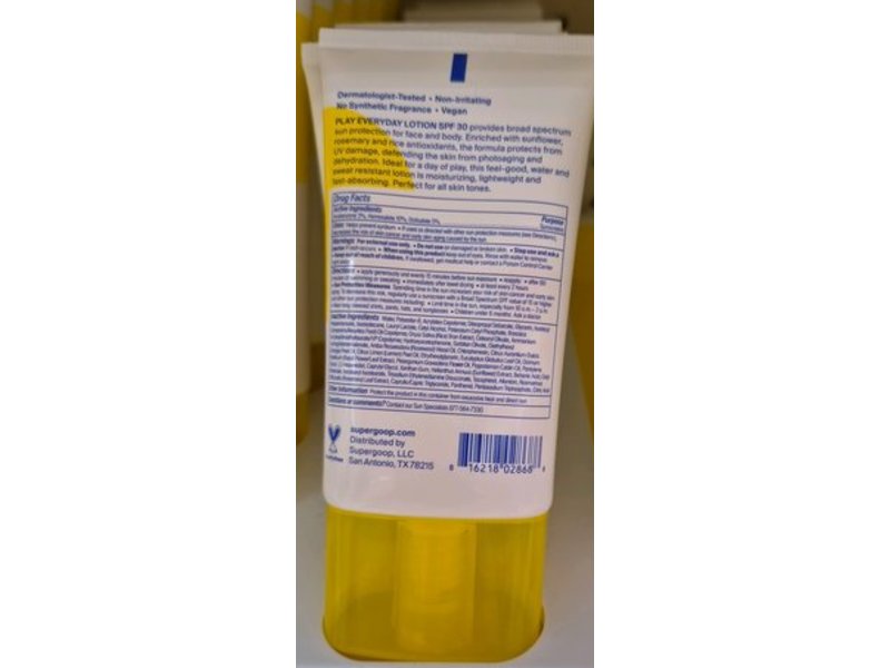 Supergoop! Play Everyday Lotion, SPF 30, Sunflower Extract, 2.4 fl oz/71 mL