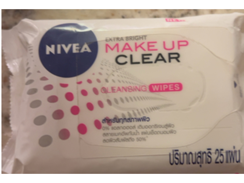 Nivea Makeup Cleansing Wipes, Clear, 25 Sheets