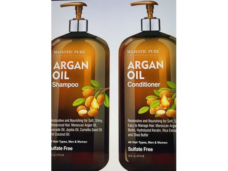 Majestic Pure Shampoo and Conditioner Set, Argan Oil, 16 fl oz/437 mL