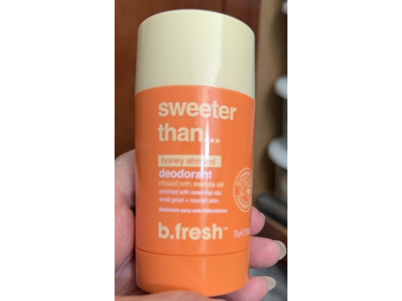 B.Fresh Sweeter Than Deodorant, Honey Almond, 2.64 fl oz/75 g