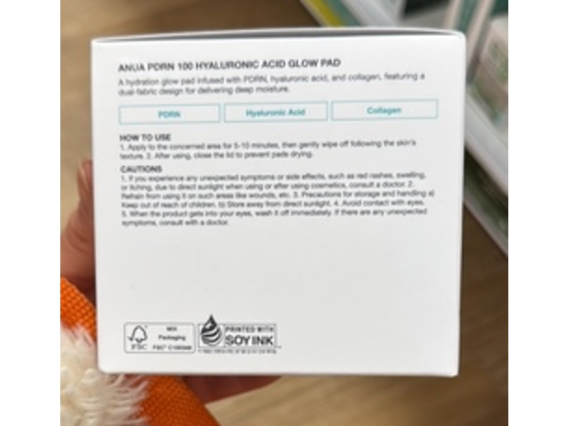 Anua Pdrn 100 Hyaluronic Acid Glow Pad, Pdrn + Hyaluron, 6.08 fl oz/180 mL, 60 Count
