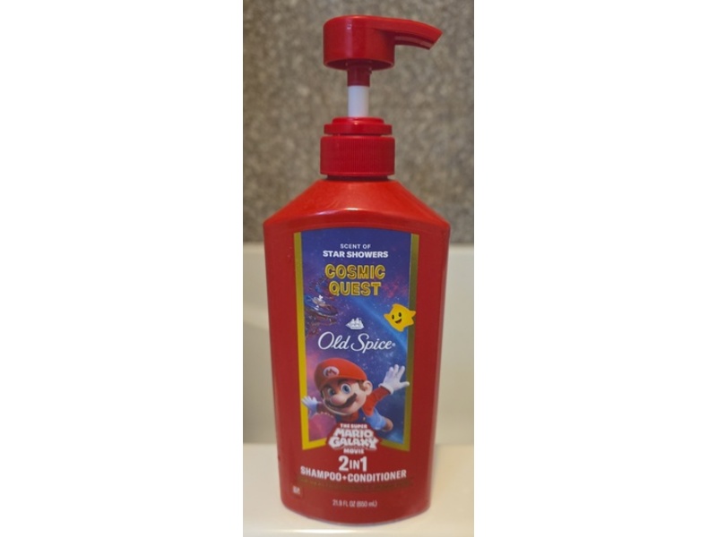 Old Spice x The Super Mario Galaxy Movie 2-In-1 Shampoo & Conditioner, Cosmic Quest, 21.9 fl oz/650 mL