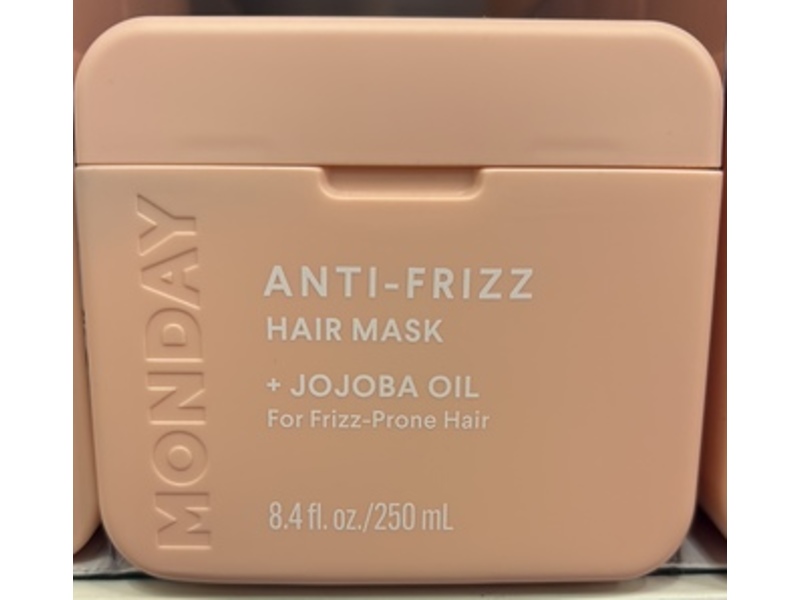 Monday Anti-Frizz Hair Mask, Jojoba Oil, 8.4 fl oz/250 mL, Pack Of 2