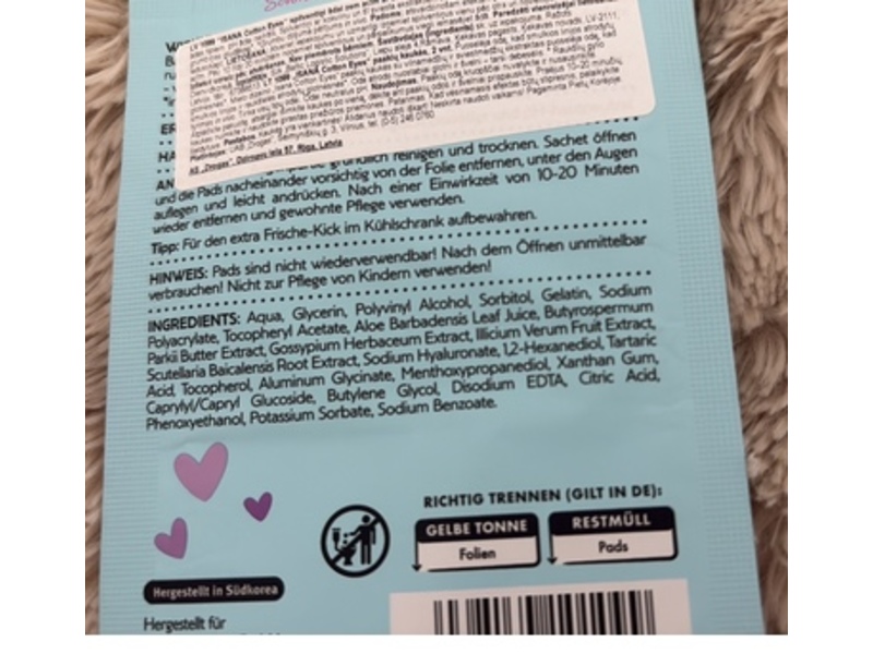 Rossmann Isana Cotton Eyes Eye Pads, 1 Pair