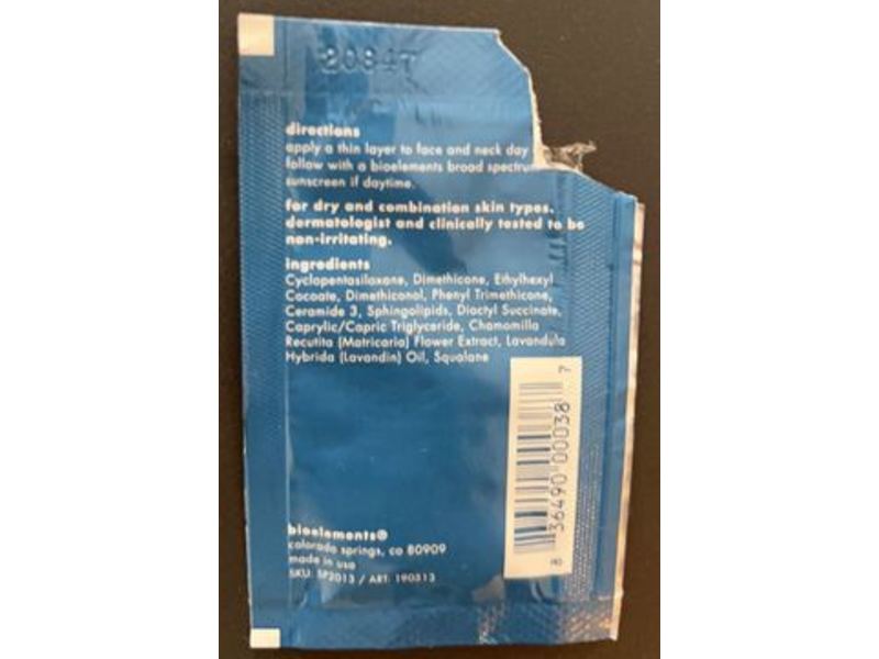 Bioelements Recovery Serum, 0.625 fl oz/1.8 mL