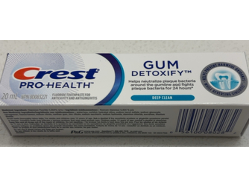 Crest Gum Detoxify Toothpaste, Deep Clean, 20 mL