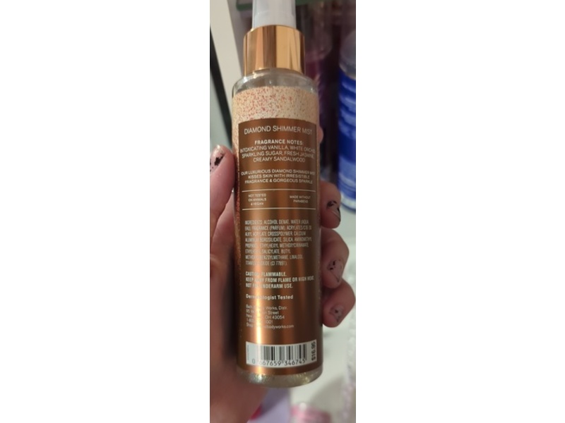 Bath & Body Works Daimond Shimmer Mist, Warm Vanilla Sugar, 4.9 fl oz/145 mL