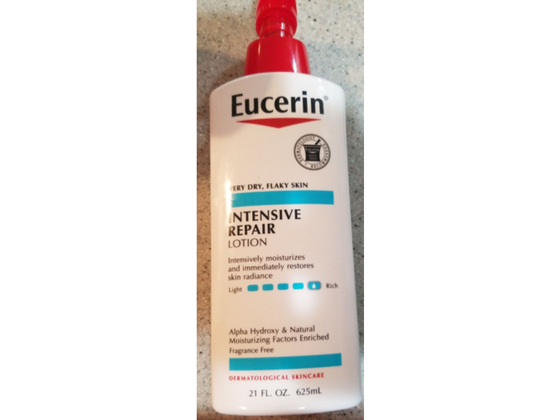 Eucerin Intensive Repair Lotion, Very Dry, Flaky Skin, 21 fl oz/625 mL