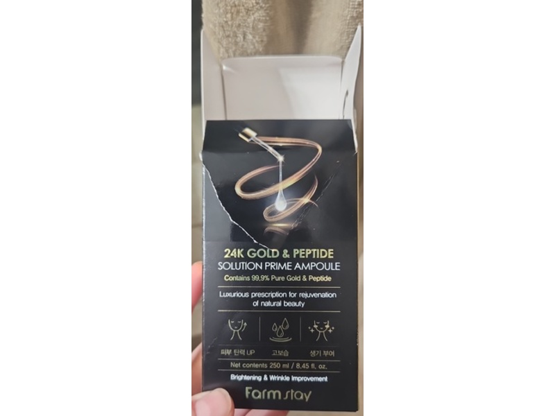 Farm Stay Solution Prime Ampoule, 24K Gold & Peptide, 8.45 fl oz/250 mL