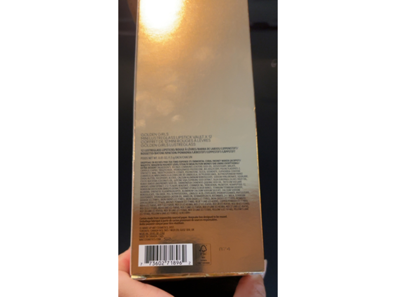 M.A.C Golden Girls Mini Lustreglass Lipstick Vault, 0.05 oz/1.7 g, 12 Count