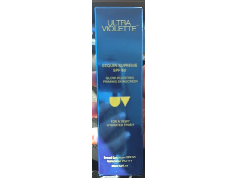 Ultra Violette Sequin Supreme Glow-Boosting Priming Sunscreen, SPF 50 PA++++, 1.7 fl oz/50 mL