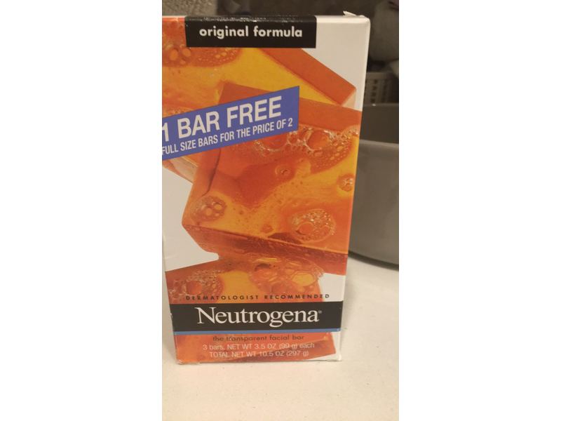 Neutrogena The Transparent Facial Bar , 3.5 oz/100 g