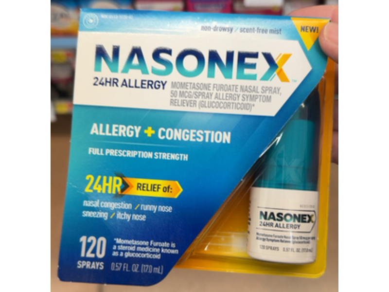Nasonex Allergy + Congestion Nasal Spray, 0.57 fl oz/17.0 mL