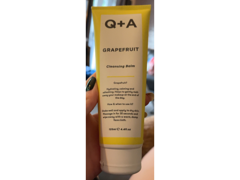 Q + A Cleansing Balm, Grapefruit, 4.4 fl oz/125 mL