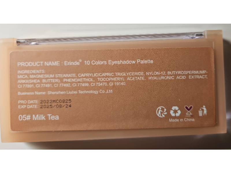Erinde 10 Colors Eyeshadow Plaette, 05 Milk Tea, 0.71 oz