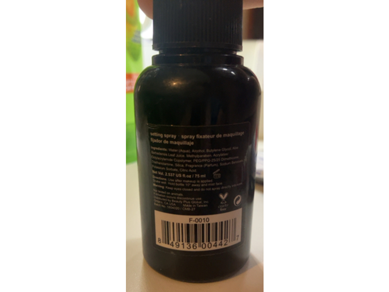 City Color Matte Setting Spray, Aloe Vera & Silica, 2.537 fl oz/75 mL