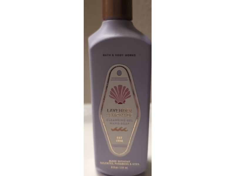 Bath & Body Works Cleansing Gel Hand Soap, Lavender Lemonade, 8 fl oz/230 mL