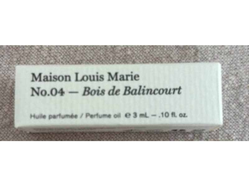 Mansion Louis Marie Perfume Oil, No.4 -Bois De Balincourt, 0.10 fl oz/3 mL