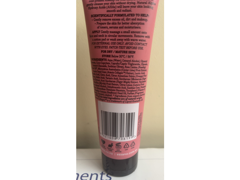 Essano Collagen Boost Creme Cleanser, 3.38 fl oz/100 mL