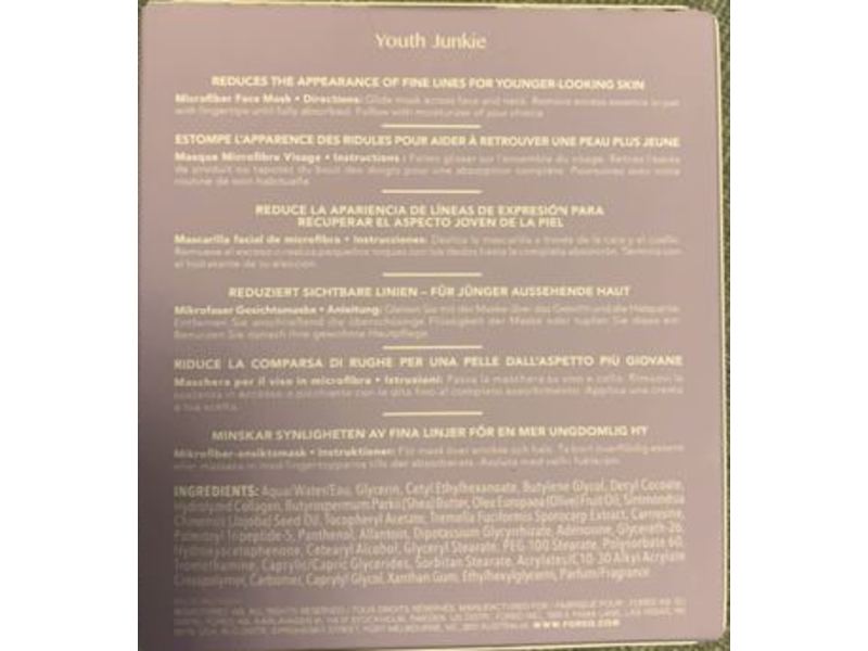 Foreo Youth Junkie Ufo Activated Mask, Intensive Renewal, 0.21 oz/6 g, 6 Count