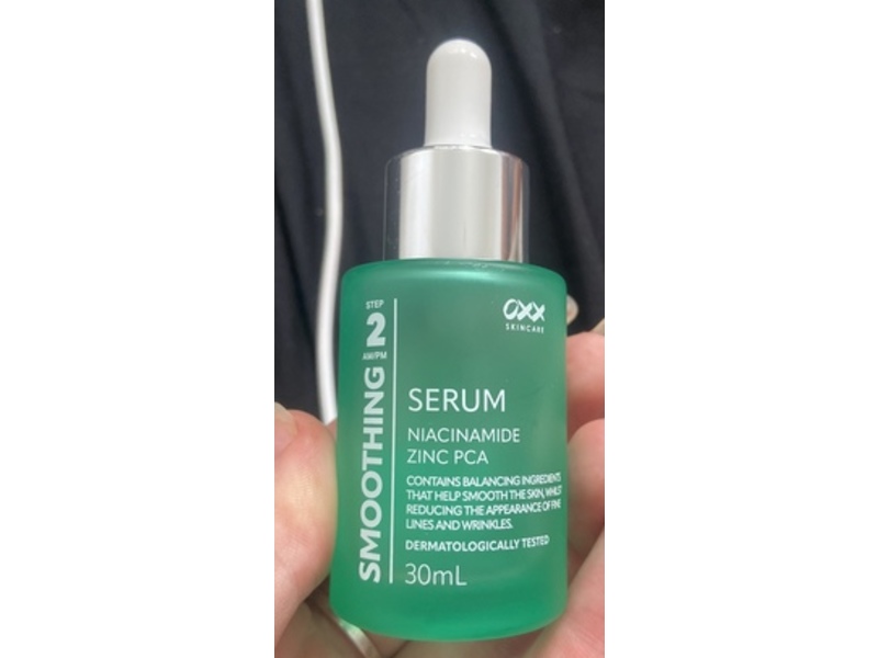 OXX Skincare Smoothing Serum, Niacinamide, Zinc PCA, 30 mL