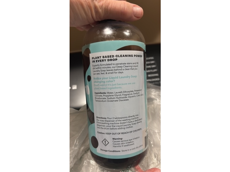 Buff City Soap Deep Cleaning Liquid Laundry Soap, Commando, 32 fl oz/946 mL