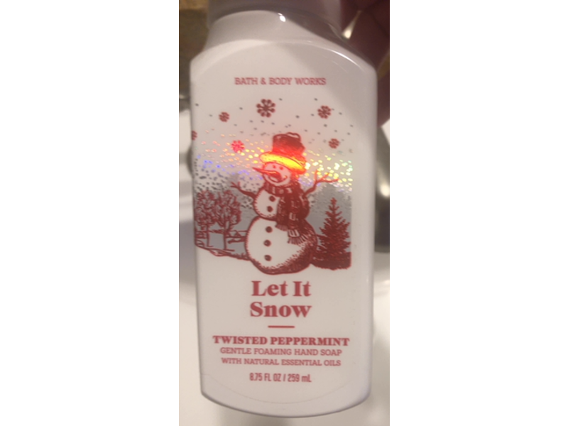 Bath & Body Works Gentle Foaming Hand Soap, Let It Snow Twisted Peppermint, 8.75 fl oz/259 mL