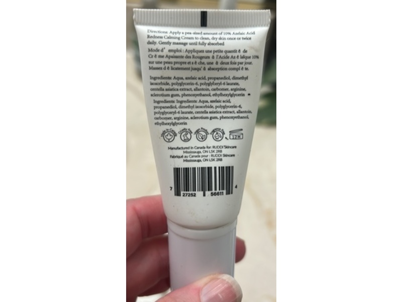 Ruddi Redness Calming Cream, 10% Azelaic Acid, 1 fl oz/30 mL